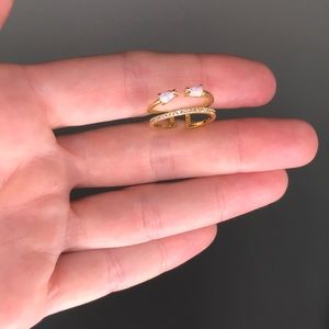 Adjustable “gold” and “opal” ring.